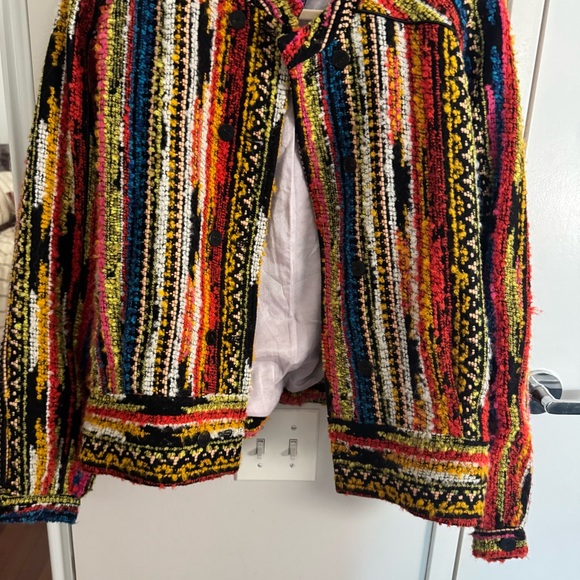 FORTE FORTE BLOUSON JACQUARD PARAISO JACKET - FIESTA - Picture 5 of 10